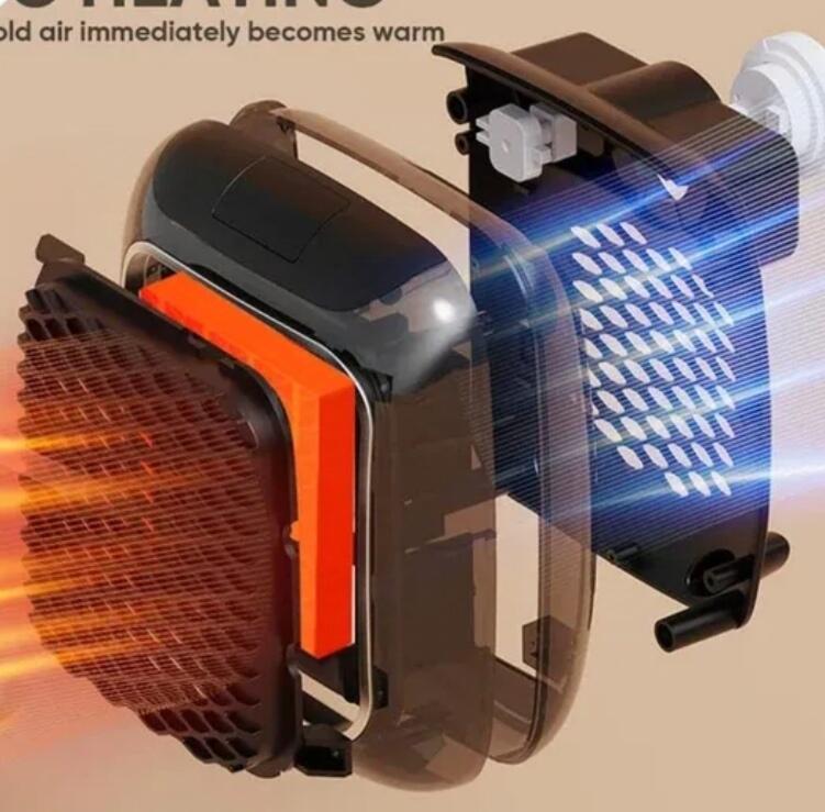 Calentador Portátil Cerámico Turbo 800W | Termostato Digital y Mando a Distancia