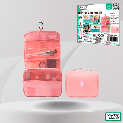 Bolsa de Higiene Pessoal Dobrável Impermeável TPU para Viagem | Gancho | Vários Compartimentos