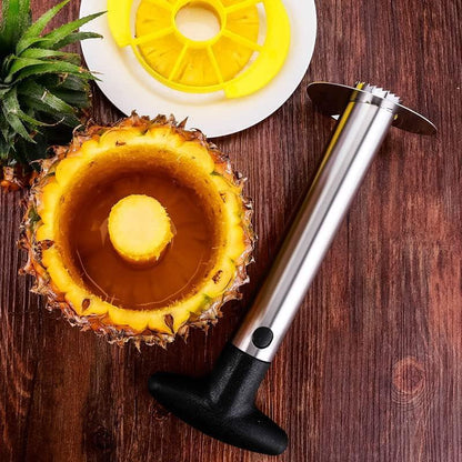 Cortador y Pelador de Piña de Acero Inoxidable | Corta, Pela y Descorazona en Segundos