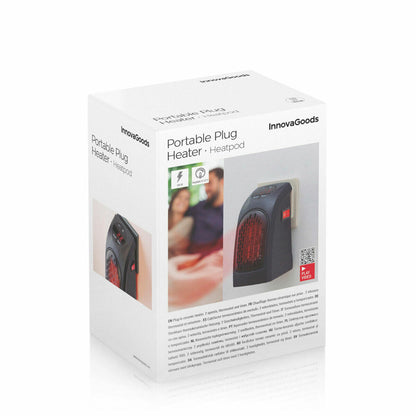 Mini Aquecedor de Tomada Portátil 400 W | Heatpod InnovaGoods