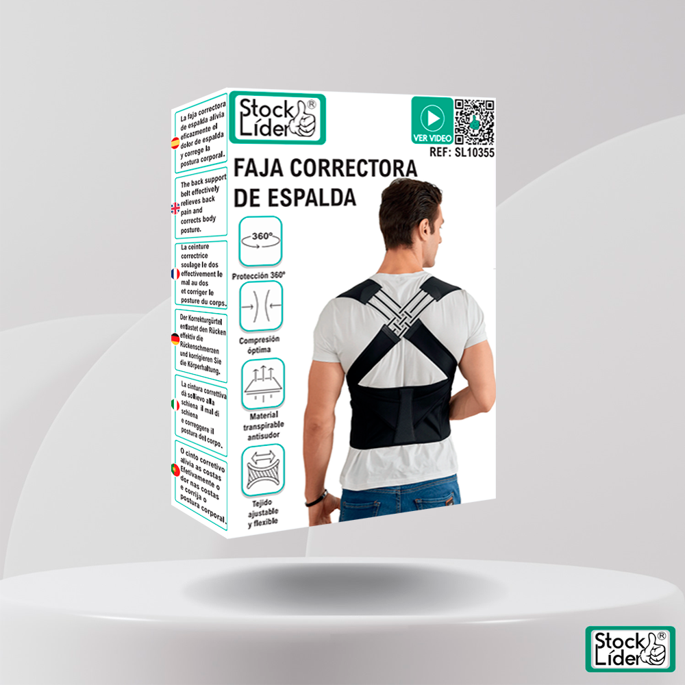 Corrector de Postura | Faja correctora de Espalda Unisex | Tallas M, L y XL | Stock Líder