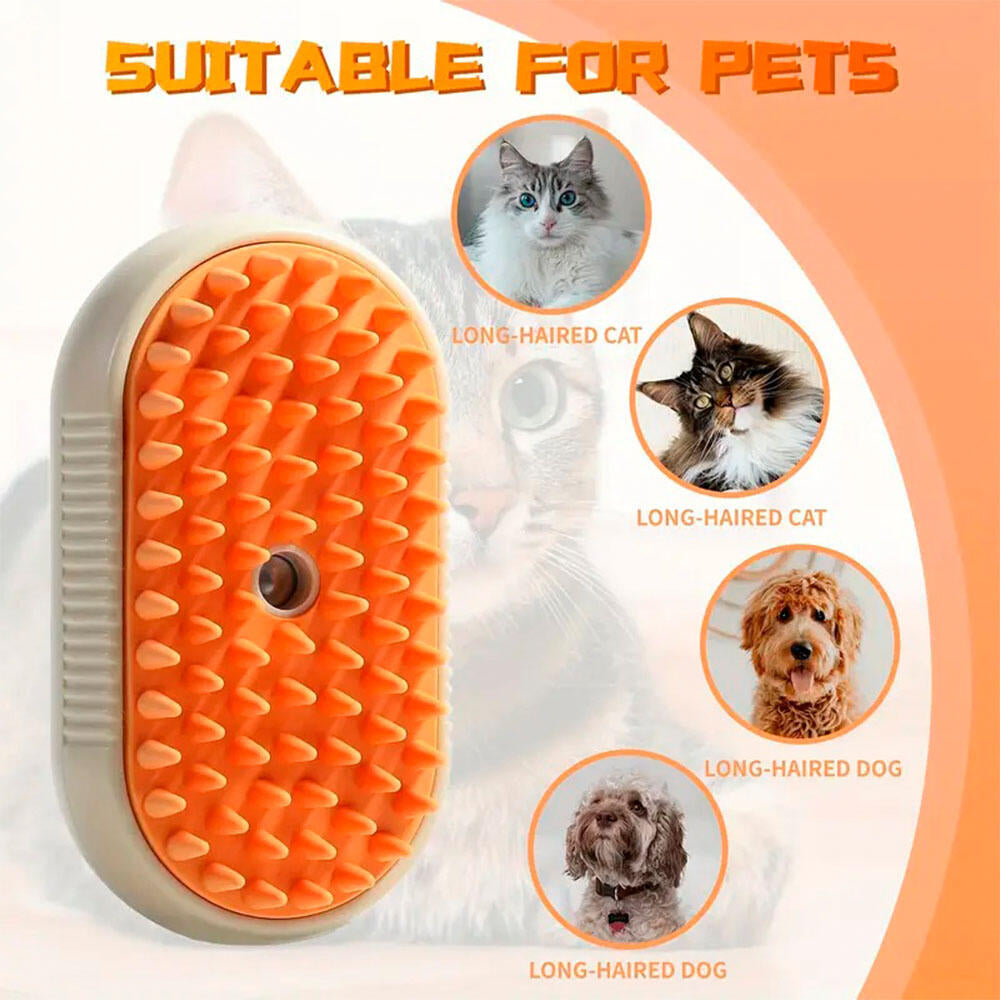 Escova de Vapor para Animais de Estimação Recarregável USB - Pack de 2 Unidades