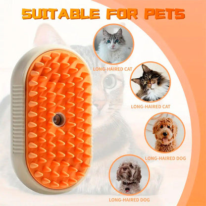 Escova de Vapor para Animais de Estimação Recarregável USB - Pack de 2 Unidades