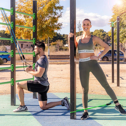 Conjunto de 3 Bandas de Resistência com Acessórios e Guia de Exercícios | InnovaGoods