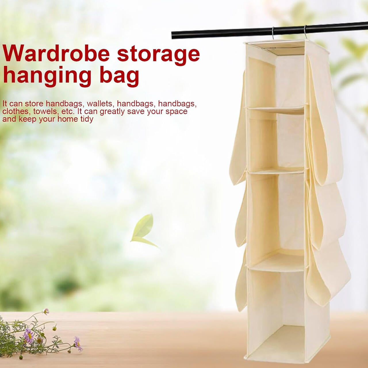 Organizador Suspenso para Armário | 10 Bolsos | Design Aberto | Tecido Oxford e PVC
