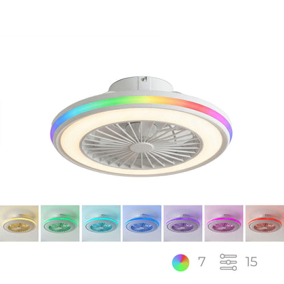 Ventilador de Techo con Luz LED RGB  | Aspas Ocultas | Motor DC | Mando | Nexory InnovaGoods