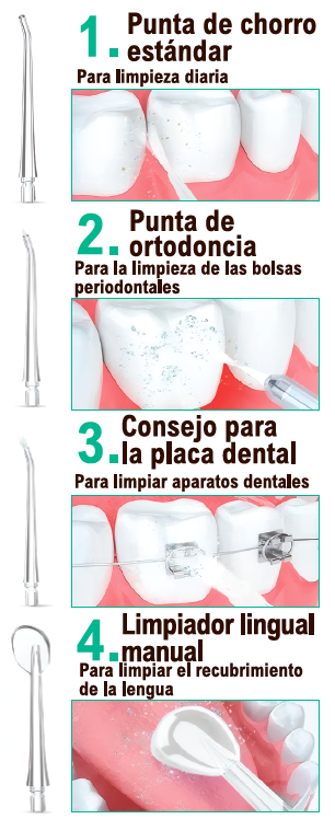 Irrigador Dental 360º | 4 Boquillas | Batería 1200 mAh | 10-15 Días | Stock Líder