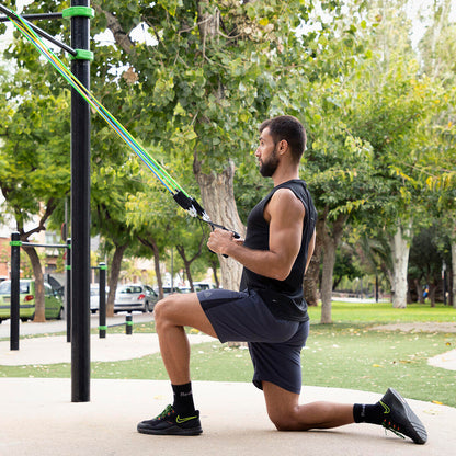 Set of 5 Resistance Bands with Accessories and Exercise Guide - Rebainer