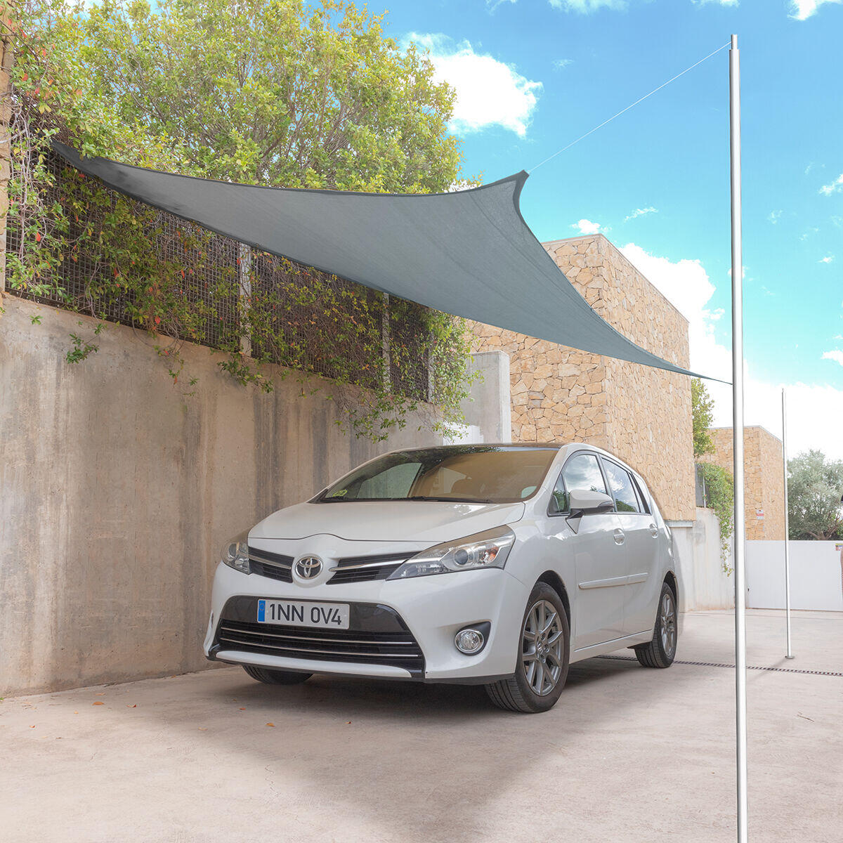 Toldo Vela de Sombra Retangular - Proteção UV 3x4 m | Cinzento e Bege | Reshad InnovaGoods