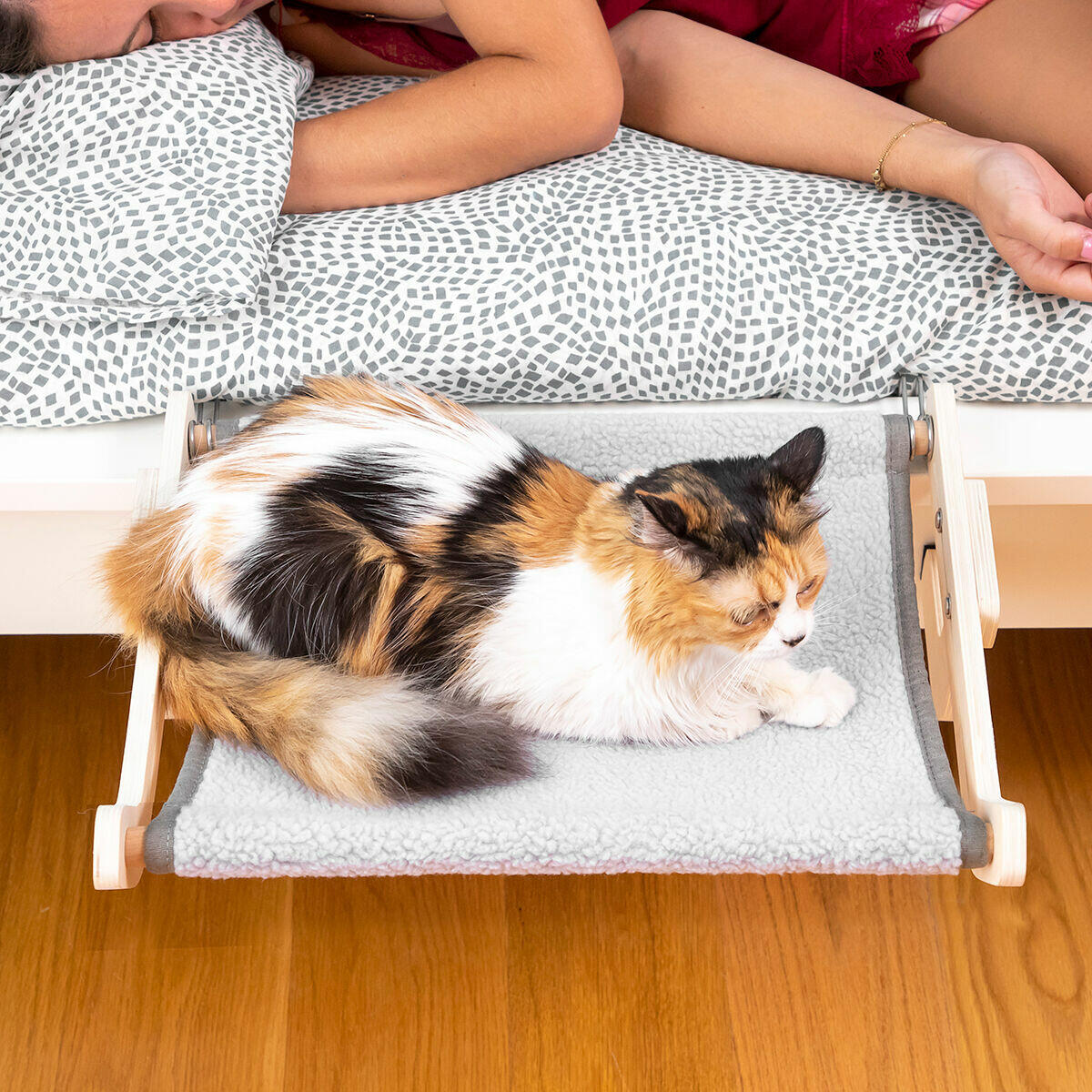 Rede Suspensa para Gatos | Ajustável | Lavável | Até 20kg | Hamacat InnovaGoods