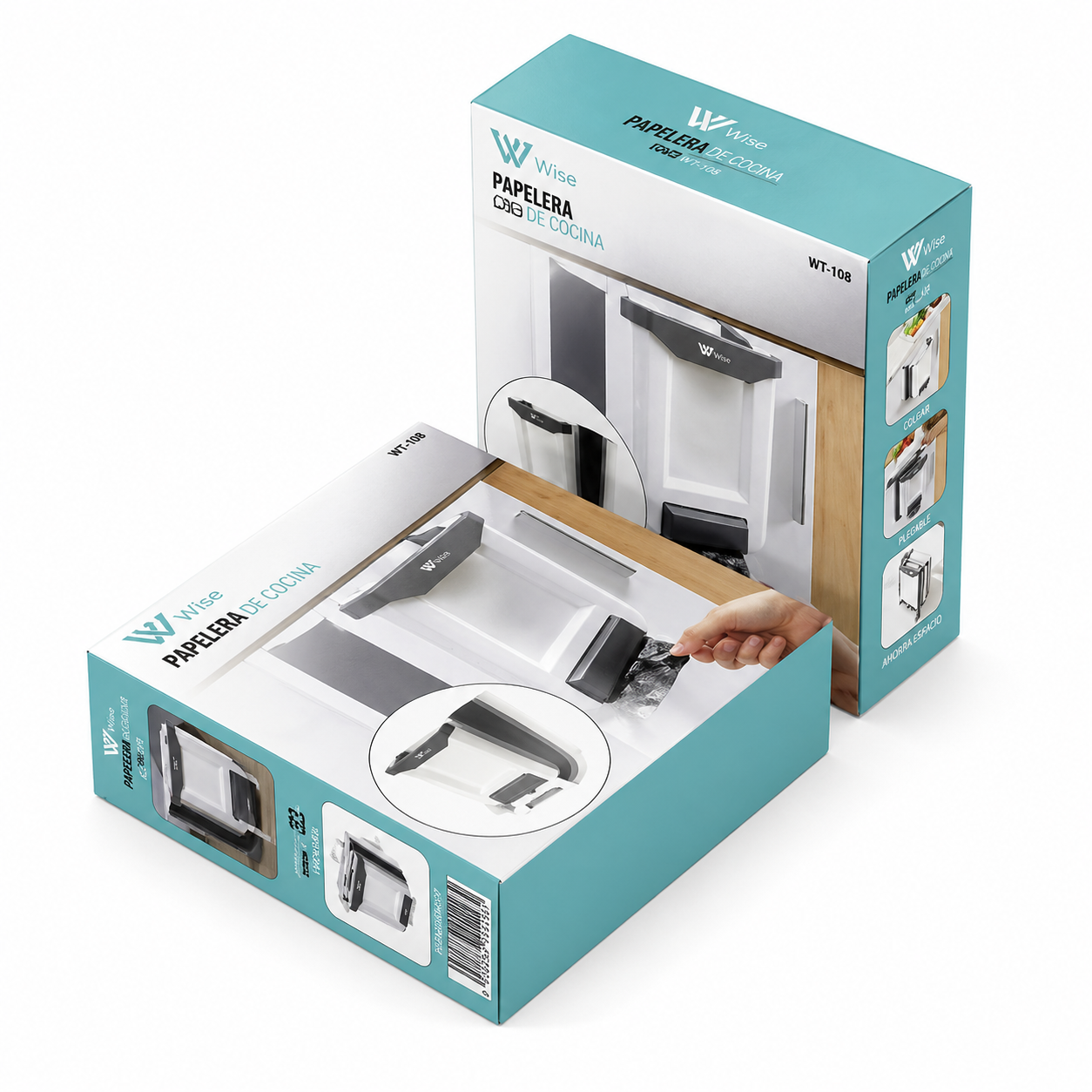 Papelera Plegable Colgante para Cocina | Ahorra Espacio, Sin Herramientas | Wise