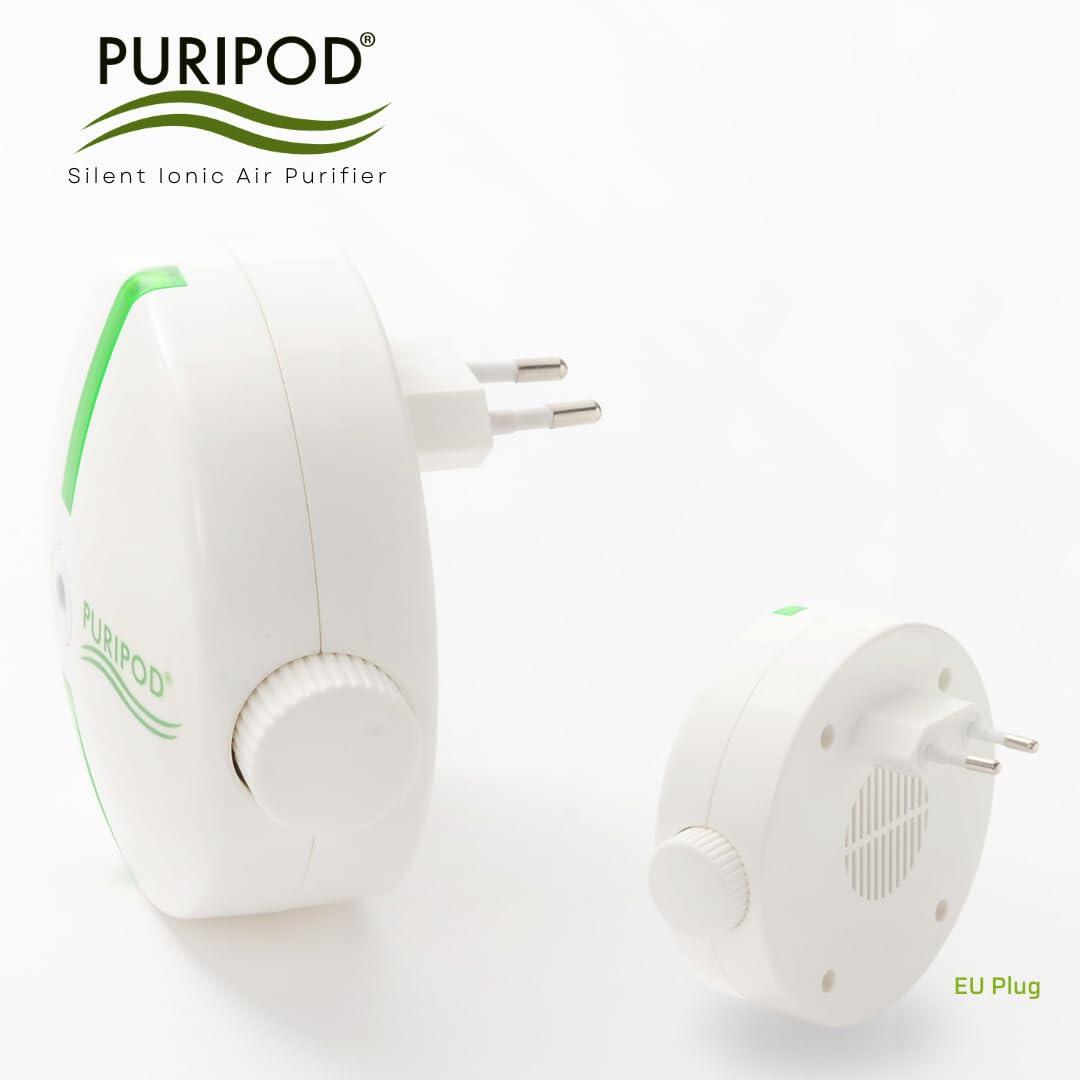 PURIPOD Ionizer Air Purifier - Clean and Fresh Air - Allergens, Dust, Pollen, Bad Odors