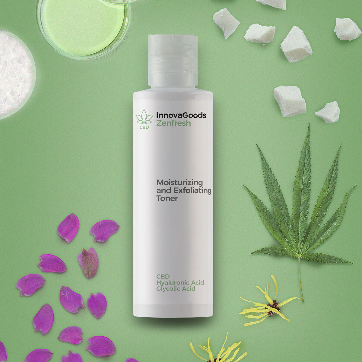 Tónico Facial Hidratante y Exfoliante CBD "Zenfresh" InnovaGoods 150 ml