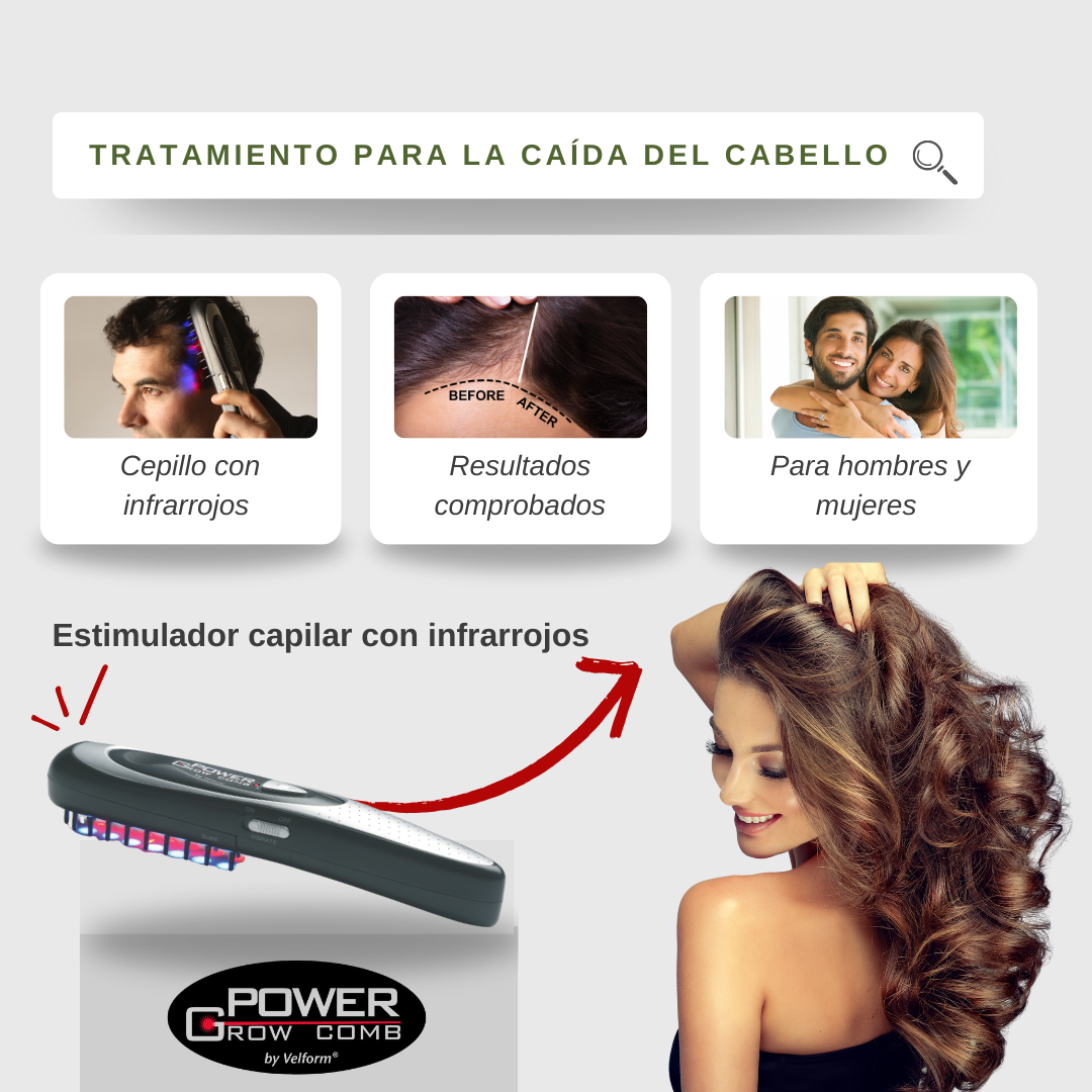 Velform Power Grow Comb | Peine Láser e Infrarrojos Para la Caída del Cabello