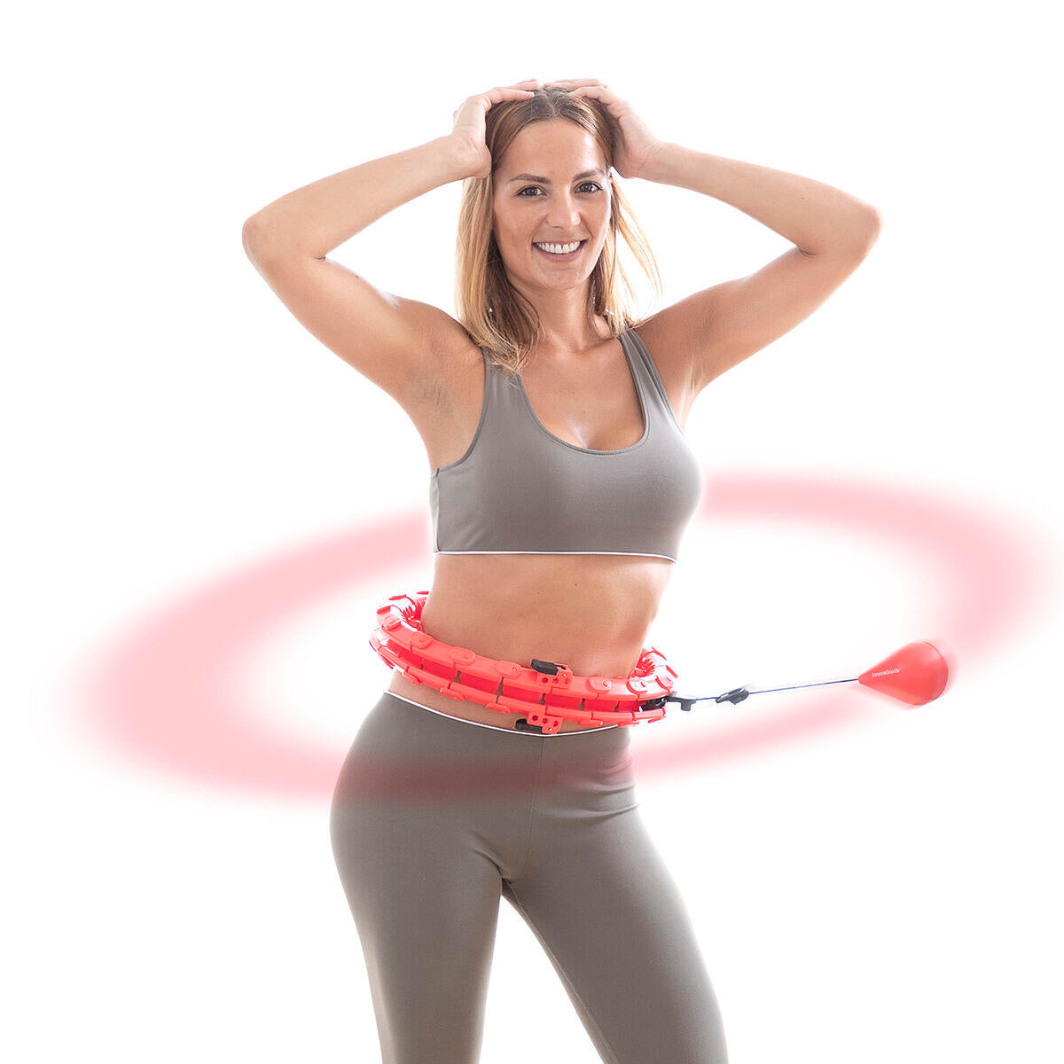 Aro de Fitness Inteligente Ajustable "Fittehoop" InnovaGoods | Auto-Spinning con Masaje 360º