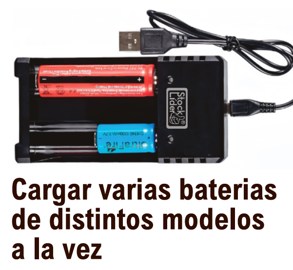 Cargador de Pilas Litio 3.7V USB | Compatible con 18650, 21700 y más | Stock Líder