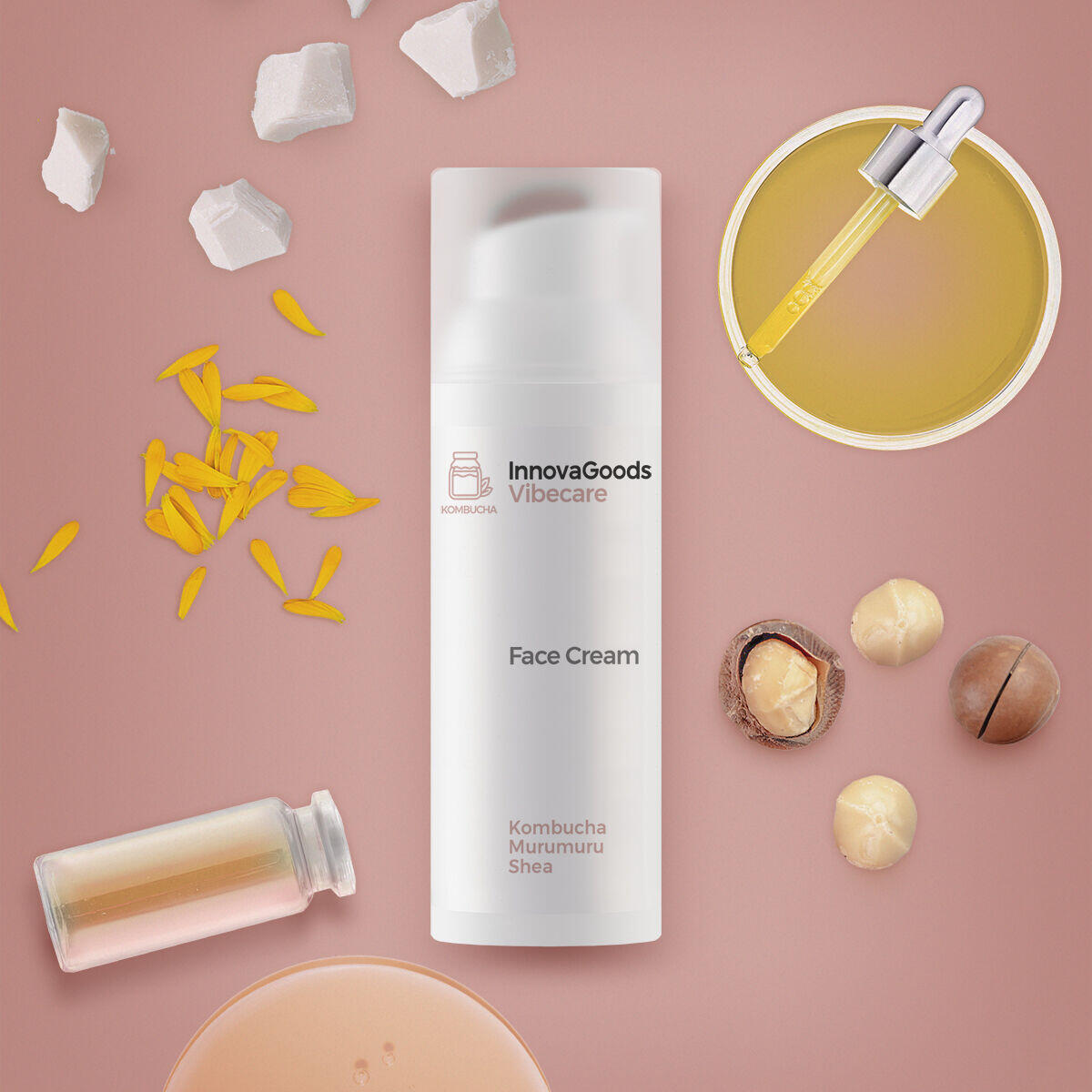 Crema Facial Hidratante Kombucha "Vibecare" InnovaGoods 50 ml