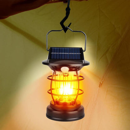 Lâmpada Solar de Campismo com Sensor de Movimento - IP65 - Carregamento USB-C - 4 Modos