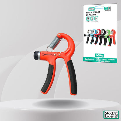 Fortalecedor de Preensão Ajustável 5-60kg | Contador Digital | Punho Ergonómico